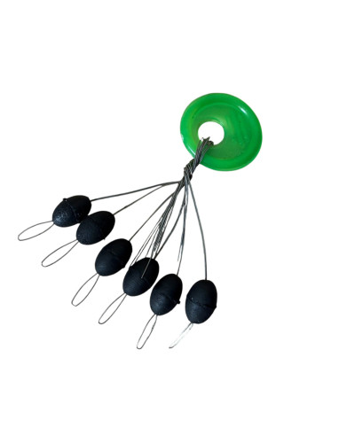 Стопор для жилки чорний 2XL 5х8mm (6шт\уп)