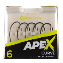Крючок карповый RidgeMonkey Ape-X Curve Barbed size 6