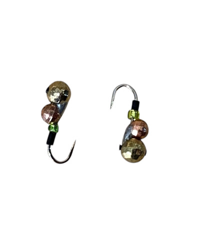Мормышка вольфрамовая Муравей гранёный, крючок №18 0,4g Gold+Cuper (5шт\уп)