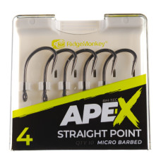 Гачок короповий RidgeMonkey Ape-X Straight Point Barbed size 4