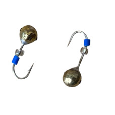 Мормишка вольфрам Гр. Кулька з отвором, гачок № 18 3mm 0,2g Золото (5шт\уп)
