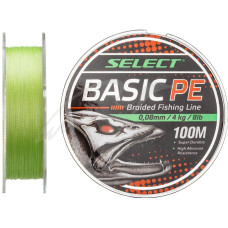 Шнур Select Basic PE 100m (салат.) 0.10mm 10LB/4.8kg