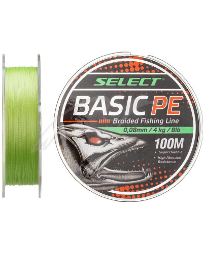 Шнур Select Basic PE 100m (салат.) 0.10mm 10LB/4.8kg