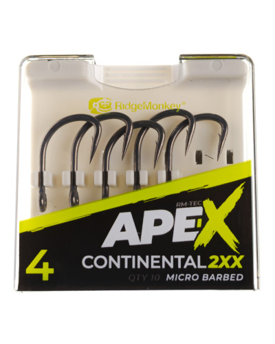 Гачок короповий RidgeMonkey Ape-X Continental 2XX Barbed size 4