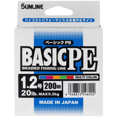 Шнур Sunline Basic PE 200m (Multi Color) #1.2/0.187mm 20lb/9.2kg