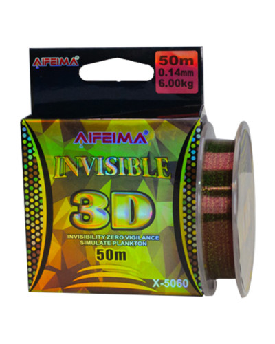 Леска 3D Feima Invisible 50m 6.00kg 0.14mm