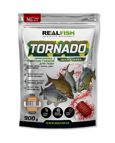 Прикормка RealFish TORNADO Лящ "пряник-кориця" 900g