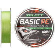 Шнур Select Basic PE 100m (салат.) 0.18mm 22LB/9.9kg