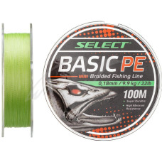 Шнур Select Basic PE 100m (салат.) 0.18mm 22LB/9.9kg