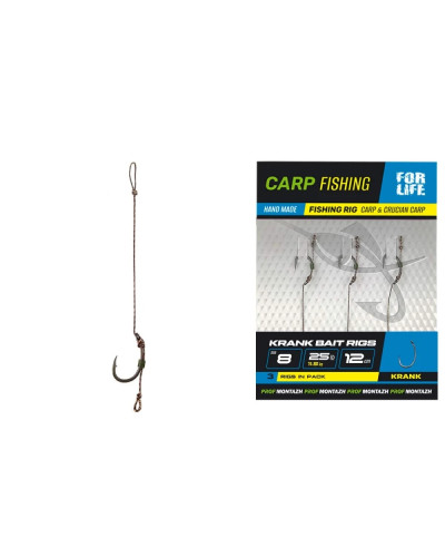 Бойловый поводок Profmontazh KRANK BAIT RIGS  гч.8 25lb 12cm