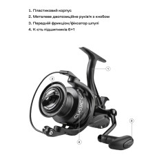 Котушка Brain Classic Carp Baitrunner 4000 4+1BB