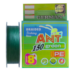 Шнур German Spider Green X8 (темно-зелений) 0.08mm 150m 6.9kg