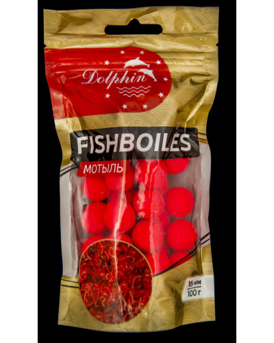 Бойлы тонущие Dolpin 16mm Мотыль 100g
