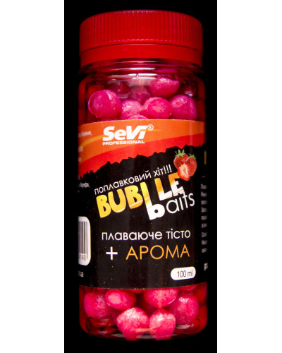 Плавальне тісто в дипі Buble Baits "Полуниця" 100ml