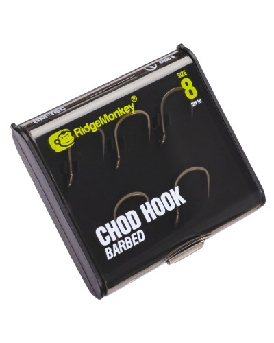 Крючок карповый RidgeMonkey RM-Tec Chod Hook Barbed size 8