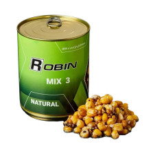 MIX-3 зерна ROBIN 900 ml. ж/б (Кукуруза, конопля, пшеница, подсластитель)