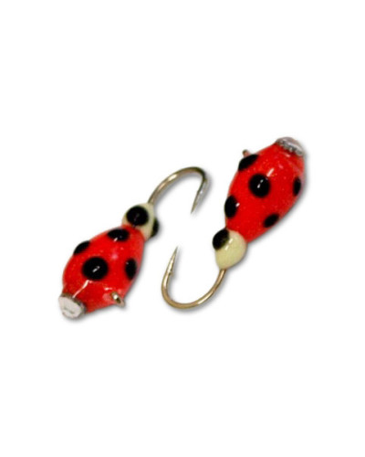Мормишка вольфрам крапля з вушком (обмазка с каменем) 0.48g col.225