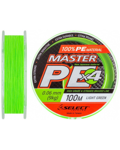 Шнур Select Master PE 100m 0.24mm 29kg салат