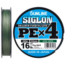 Шнур Sunline Siglon PE х4 150m (темн-зел.) #0.4/0.108mm 6lb/2.9kg