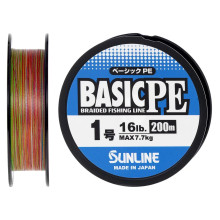 Шнур Sunline Basic PE 200m (Multi Color) #1.0/0.171mm 16lb/7.7kg