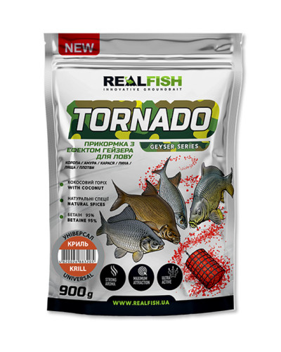 Прикормка RealFish TORNADO "Універсал криль" 900g