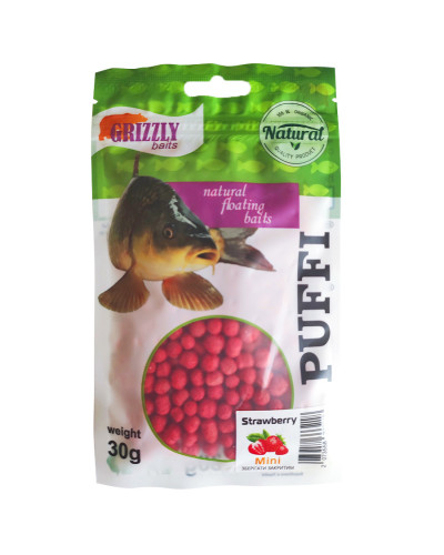 Воздушное тесто Grizzly baits Клубника mini 30g