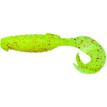 Силикон Keitech Flapper Grub 4" (7 шт/упак) ц:pal#01 chartreuse red flake