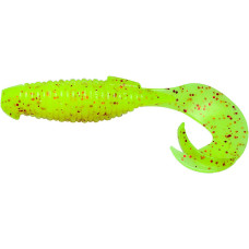 Силикон Keitech Flapper Grub 4" (7 шт/упак) ц:pal#01 chartreuse red flake