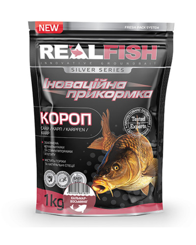 Прикормка RealFish Короп "Кальмар восьминіг" 1kg