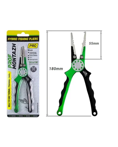 Плоскогубцы ProfMontazh Alu-Steel Hybrid Pro Fishing Pliers 6в1 18 см